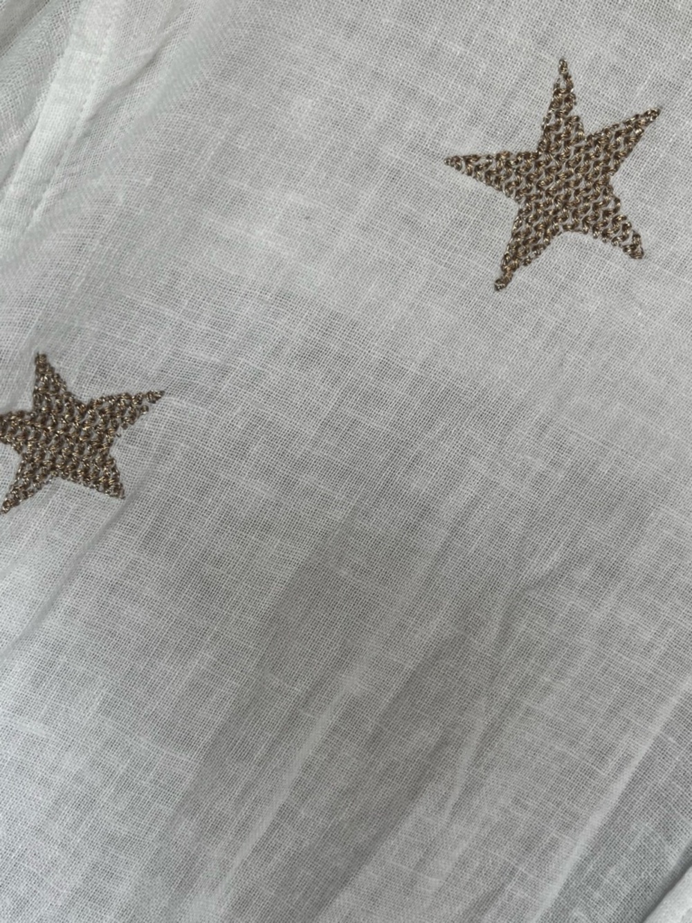 Rails Charlie Linen Blend White Gold Star-Print Button-Up Shirt XL - Picture 4 of 16